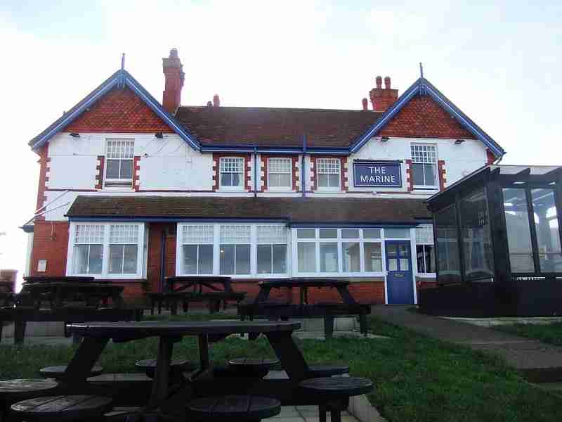 Front shot of The Marine, a dog friendly pub in Hornsea