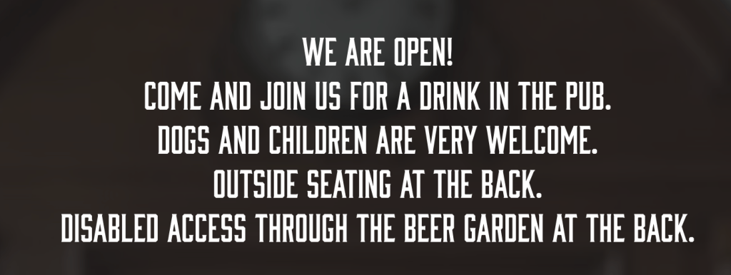 Screenshot of Elland Craft & Tap showing that dogs are welcome