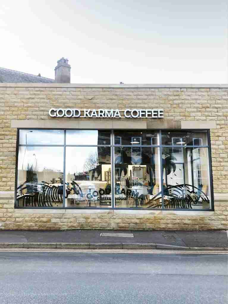 Front view of Good Karma Coffee in Brighouse Halifax