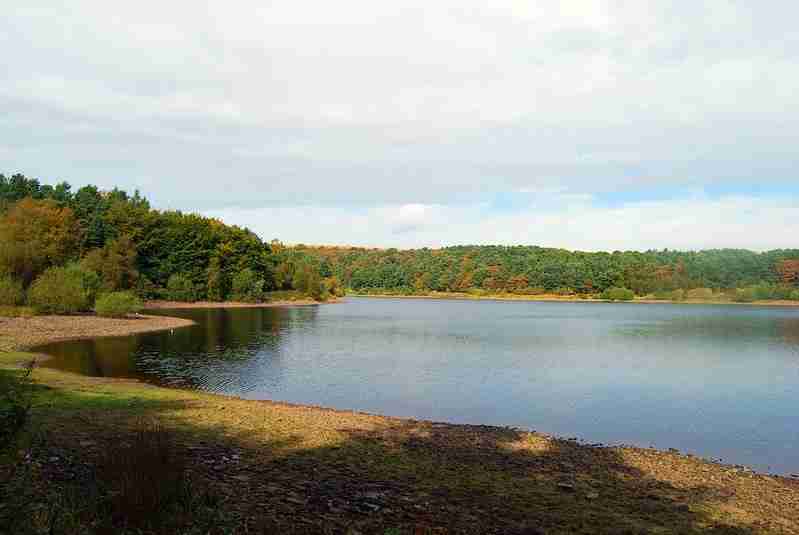 A view of Ogden reservoir on a summers evening.