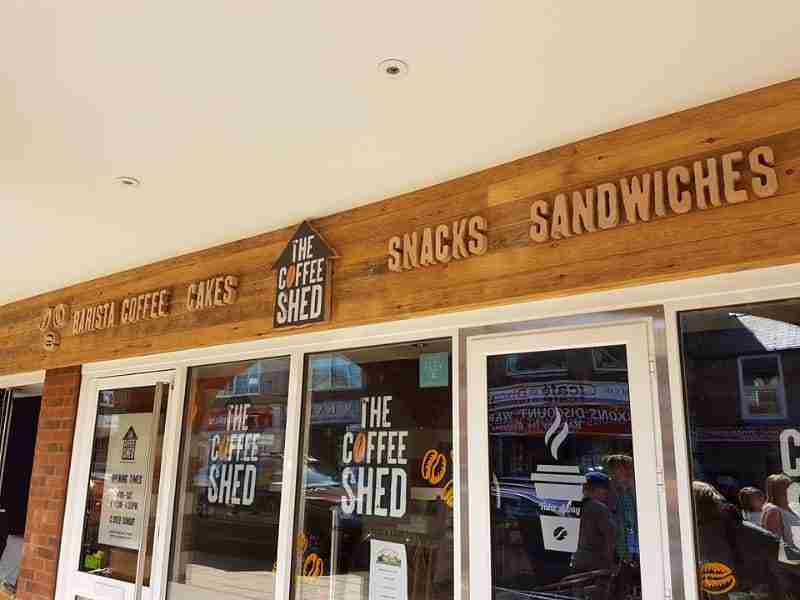 Front shopfront of The Coffee Shed a dog friendly cafe in Filey