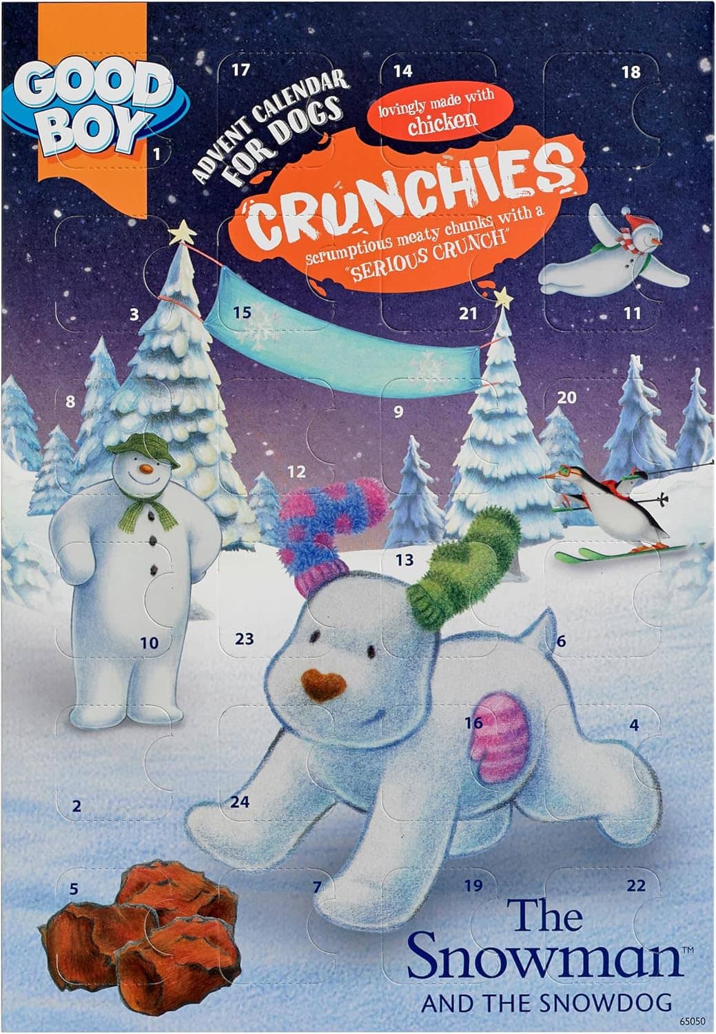 Good Boy The Snowman and the Snowdog dog advent calendar with crunchie dog treats