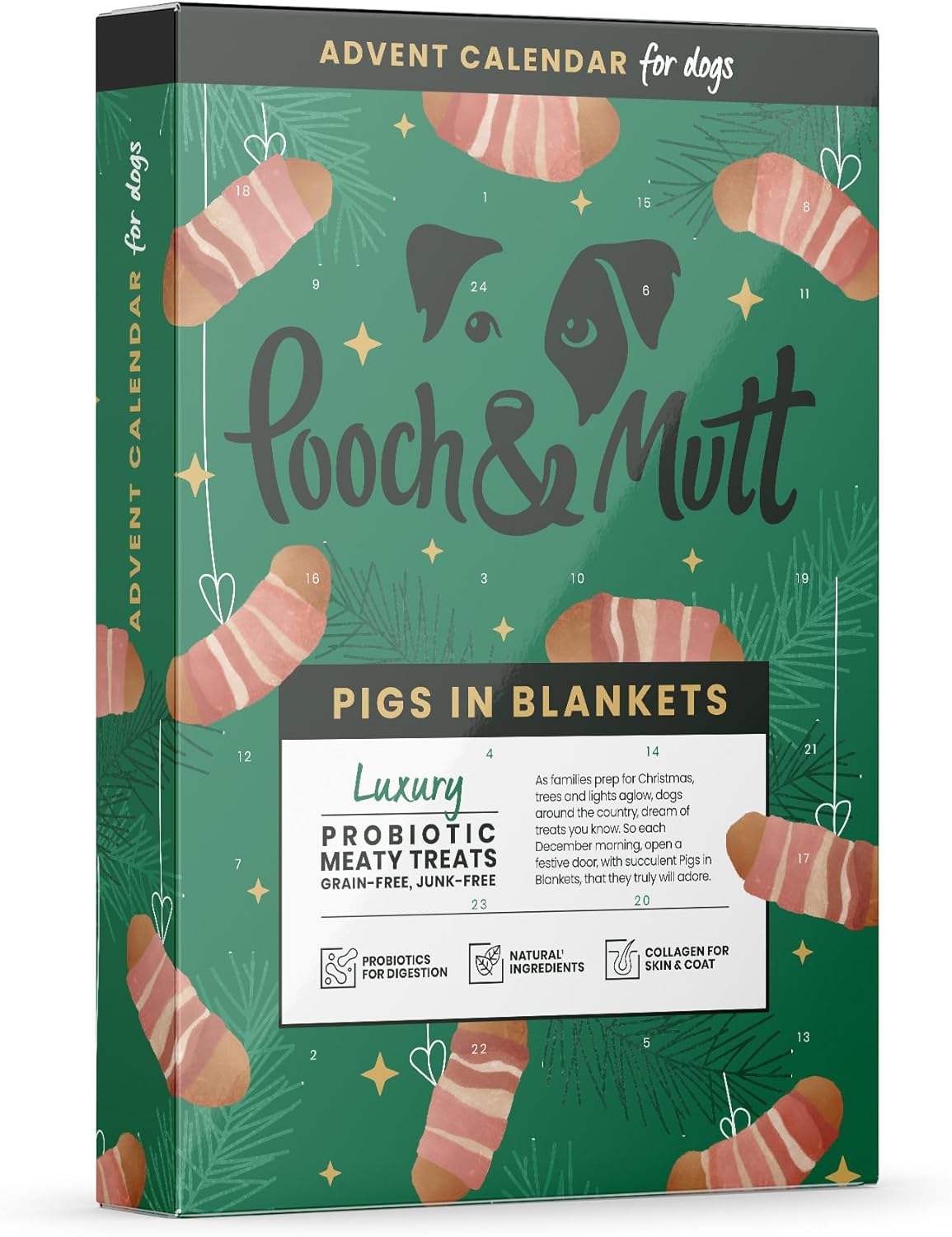 Pooch & Mutt pigs in blankets christmas dog advent calendar