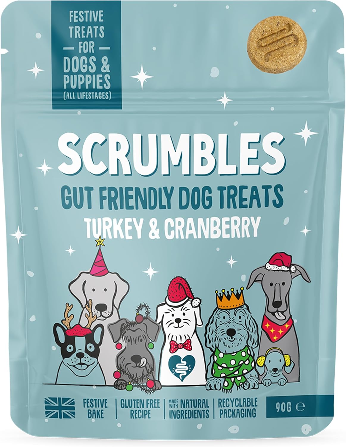 Scrumbles turkey and cranberry christmas dog treats