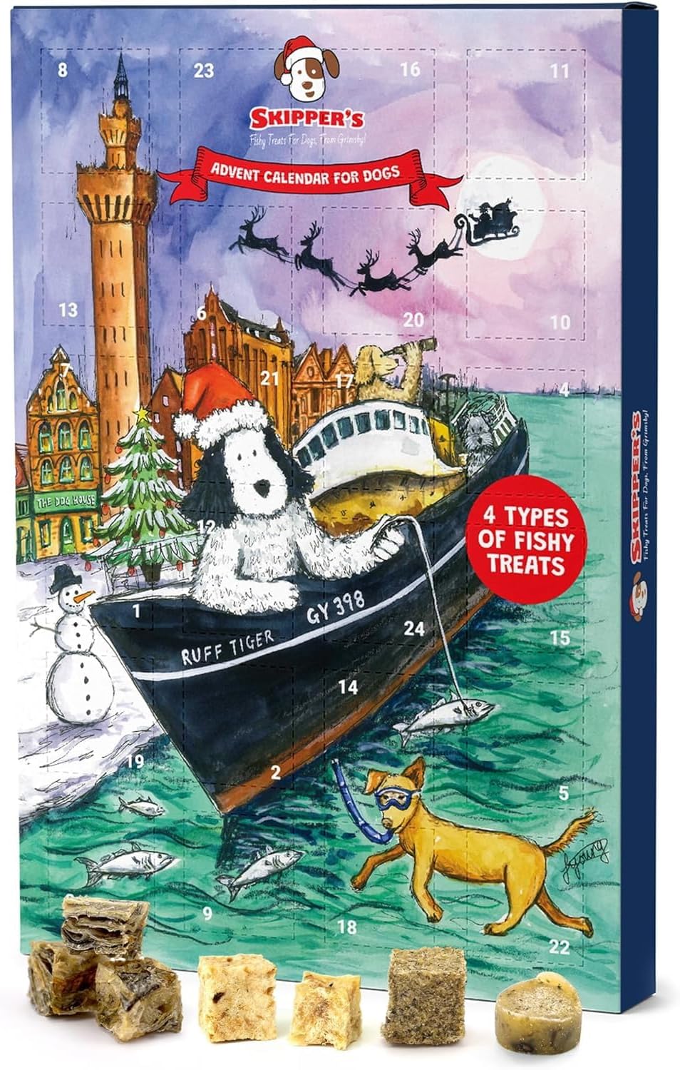 Skippers Christmas fish dog advent calendar